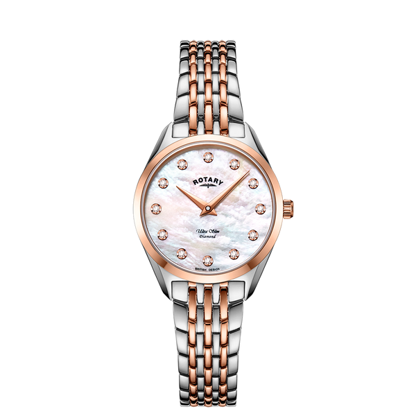 Rotary ladies 12 2025 diamond set watch