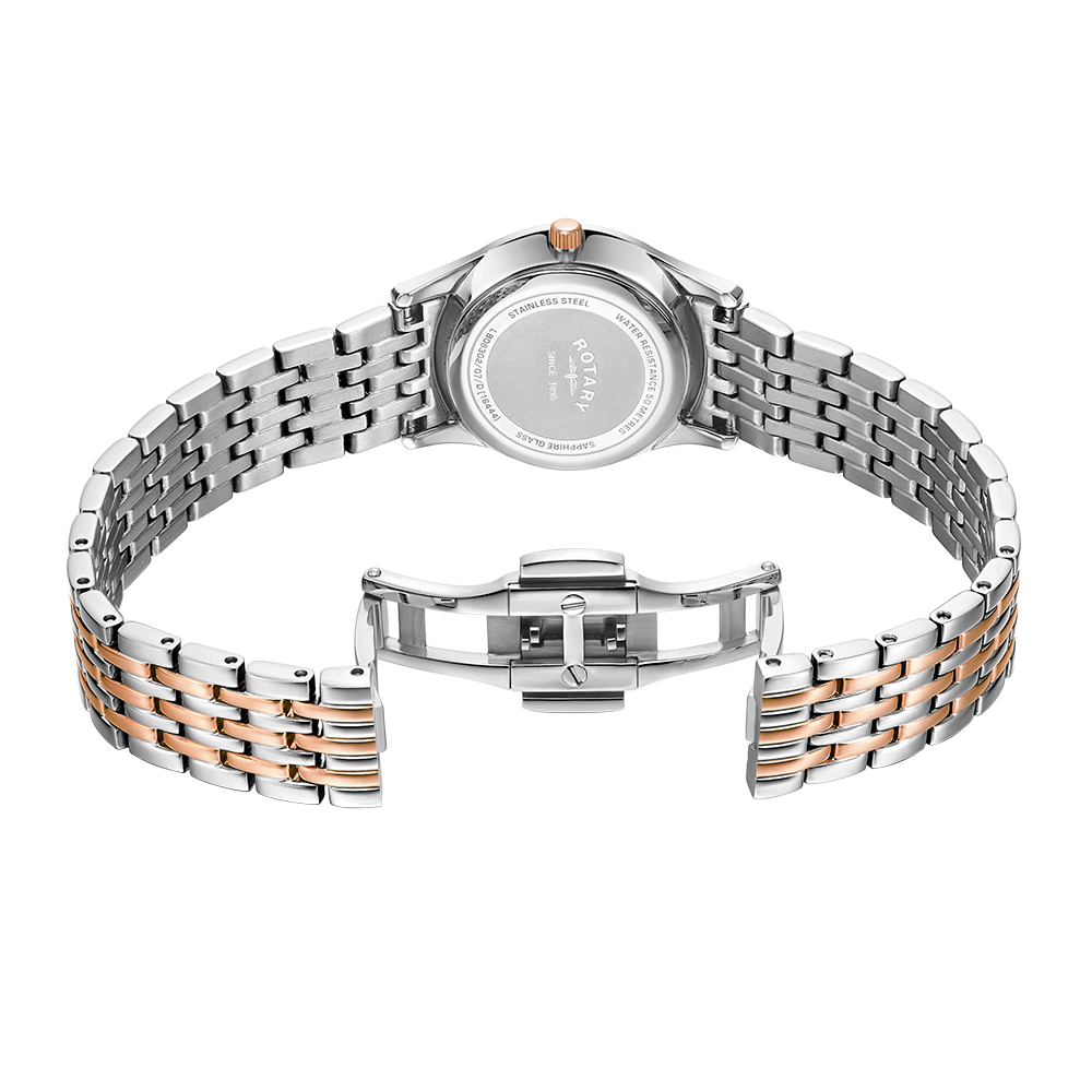 Reloj para mujer con juego de diamantes ultrafino giratorio - LB08302/07/D