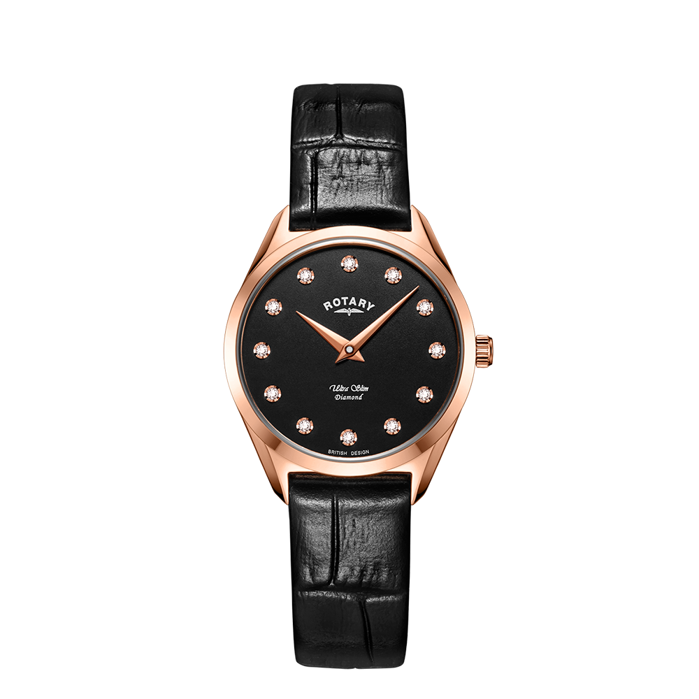 Reloj para mujer con juego de diamantes ultrafino giratorio - LS08014/04/D